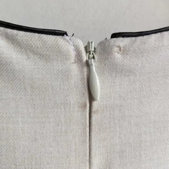 Zara sleeveless peplum sheath/pencil dress with faux leather trim - Picture 5 of 6